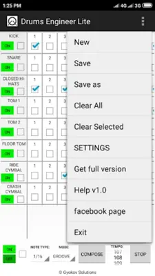 Drums Engineer Lite android App screenshot 1